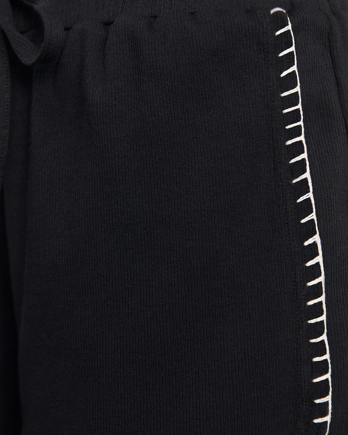 JAG celina blanket stitch short black