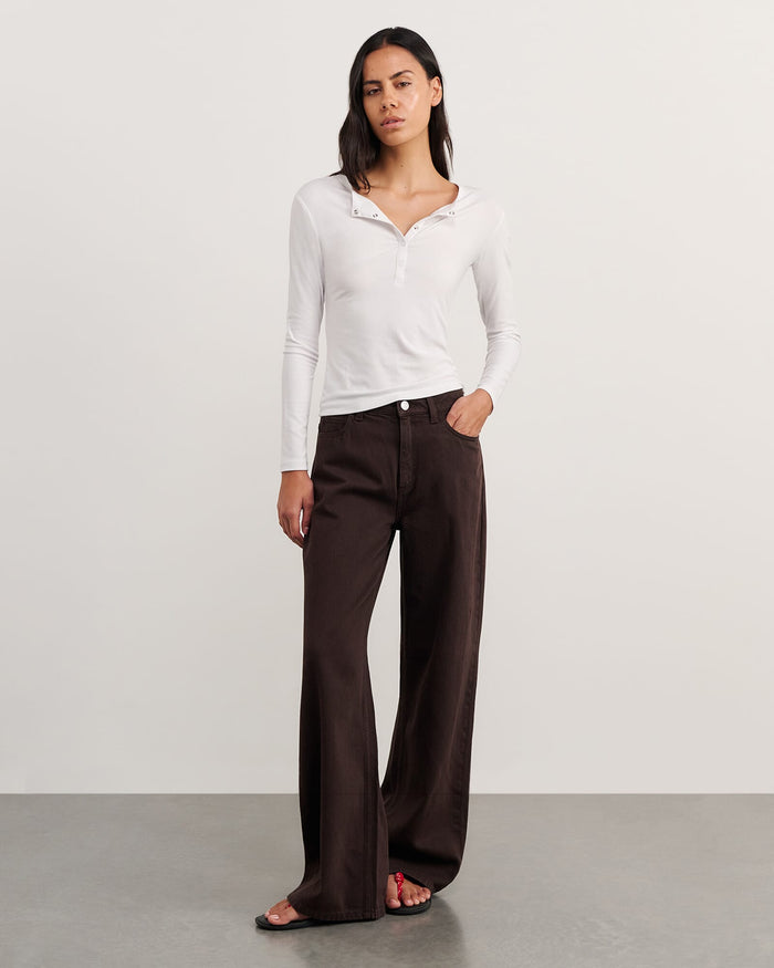 JAG celina henley top white