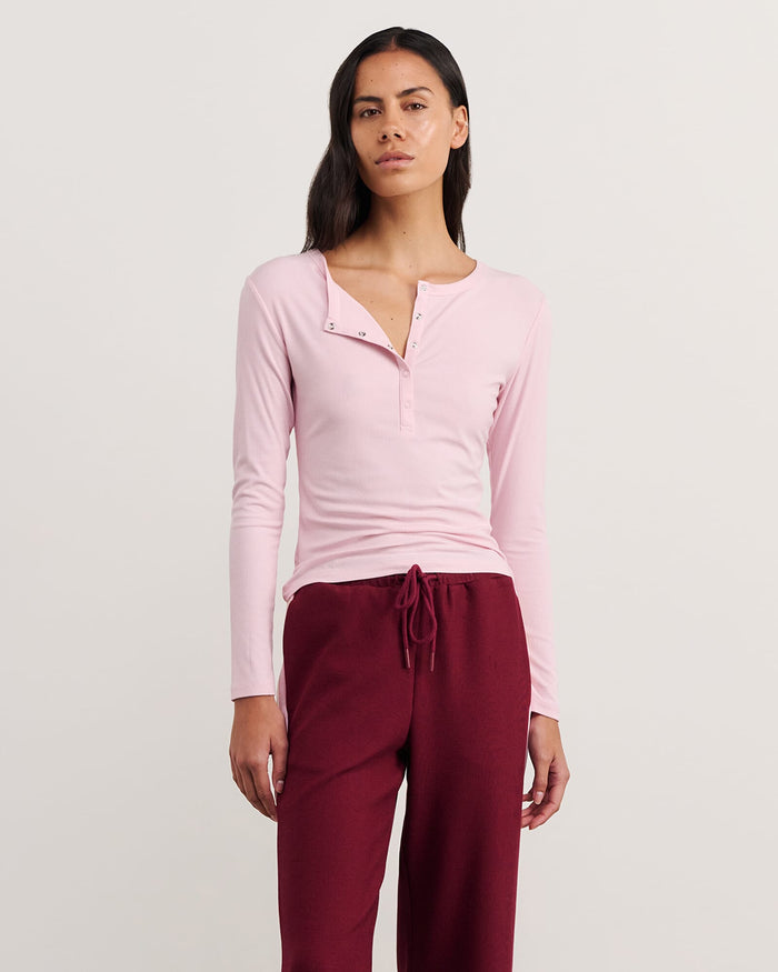 JAG celina henley top pinkfrost