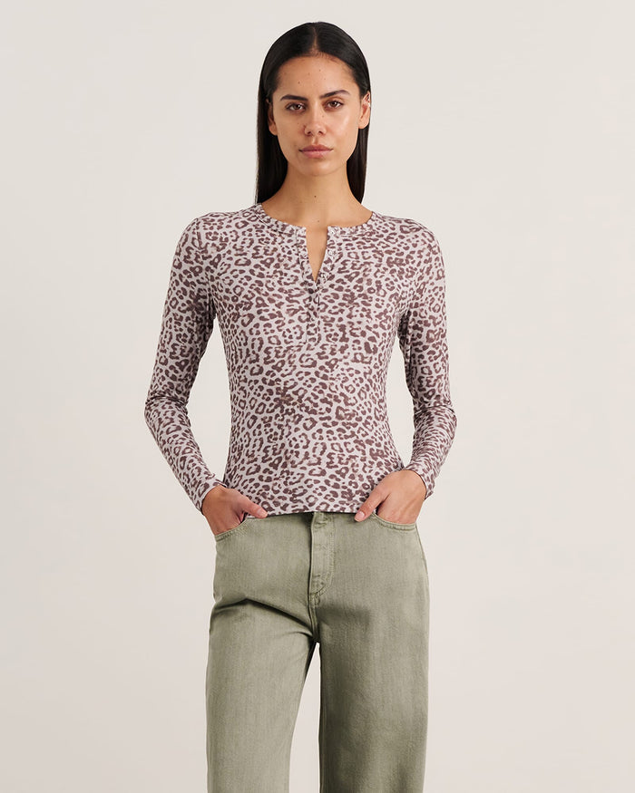 JAG celina henley top leopard