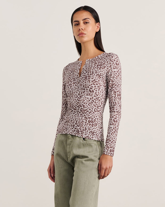 JAG celina henley top leopard
