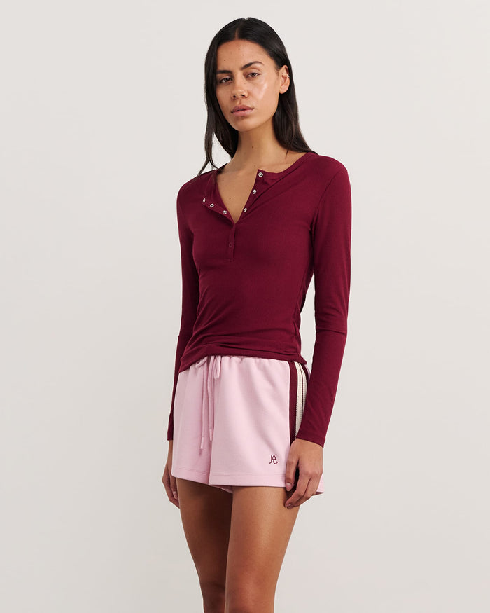 JAG celina henley top wine