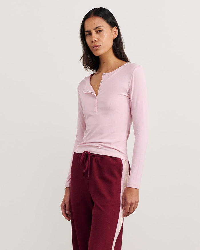 JAG celina henley top pinkfrost