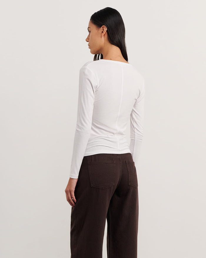 JAG celina henley top white