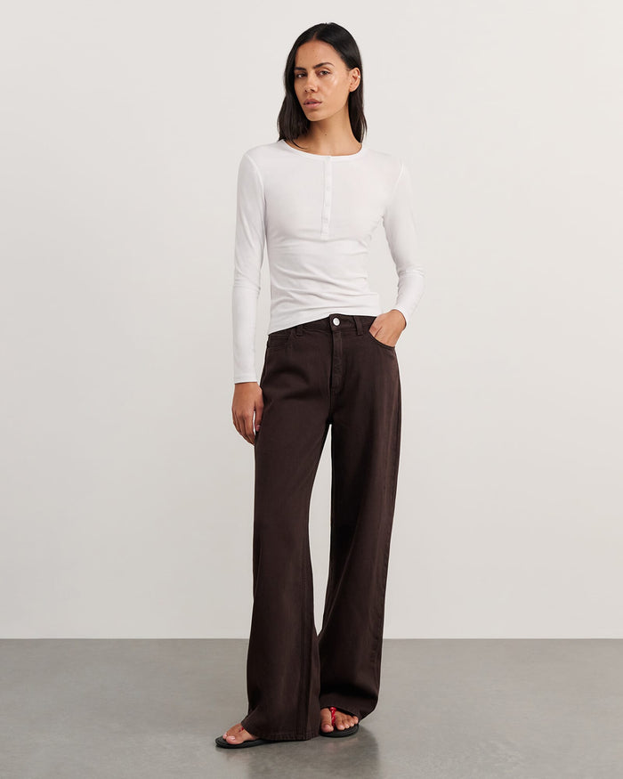 JAG celina henley top white