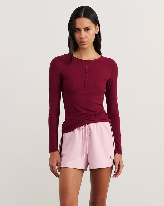 JAG celina henley top wine