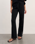 JAG celina blanket stitch pant black