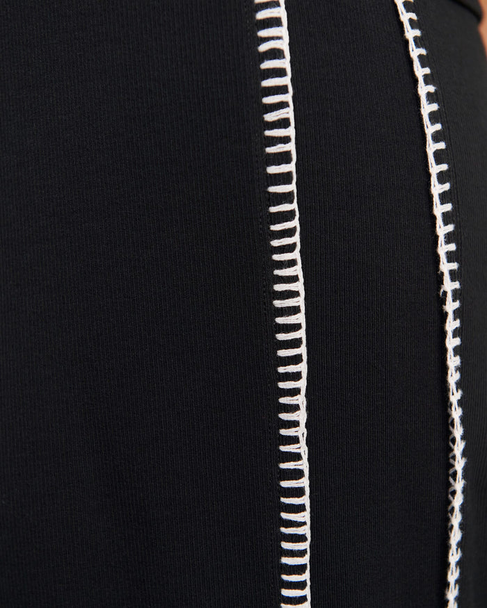 JAG celina blanket stitch pant black