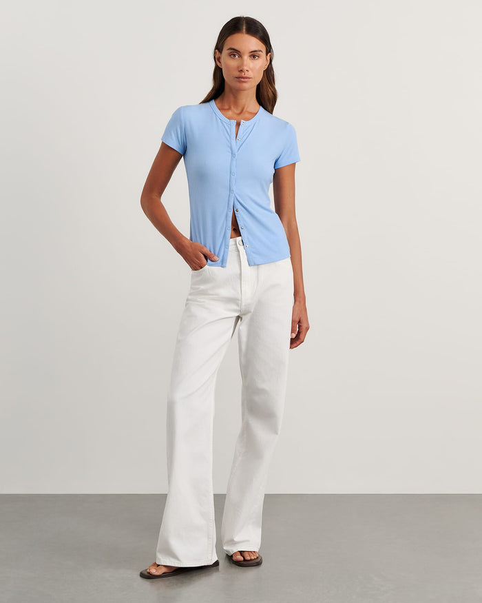 JAG celina short sleeve top iceblue