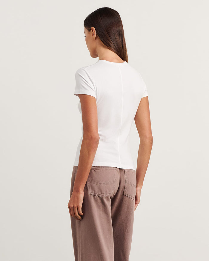 JAG celina short sleeve top white