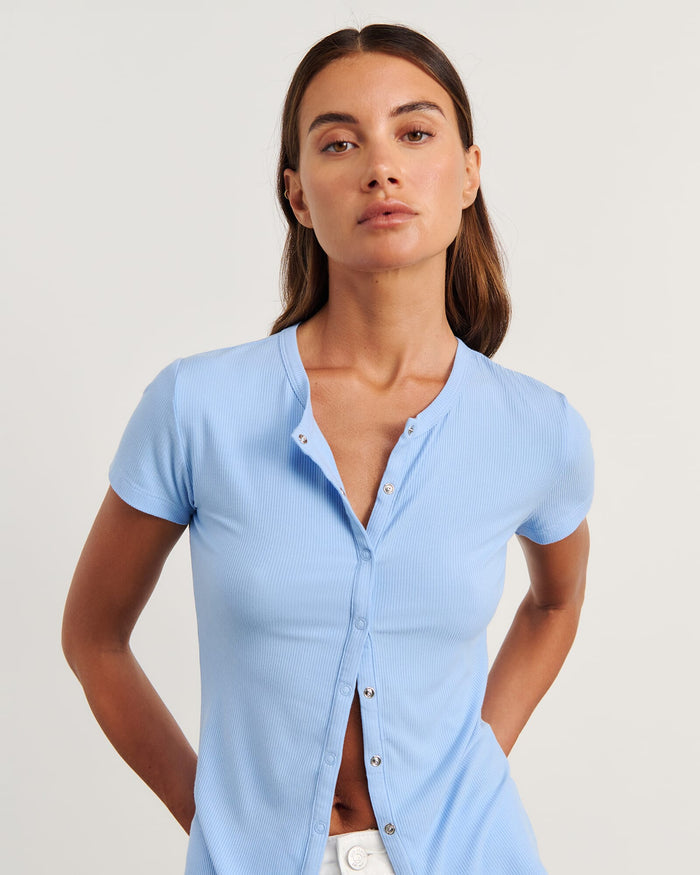 JAG celina short sleeve top iceblue