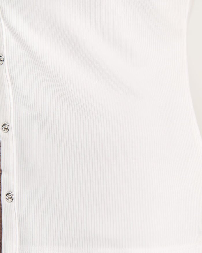 JAG celina short sleeve top white