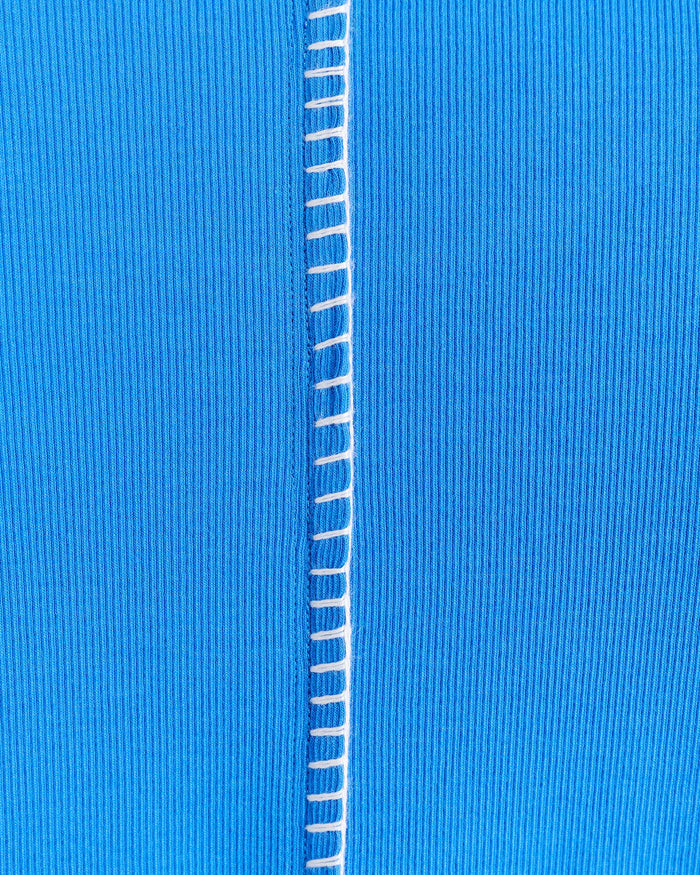 JAG celina blanket stitch tee brightblue