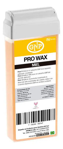 Cera Depilatoria Miel Gnp X24 Cartuchos Roll On Pro