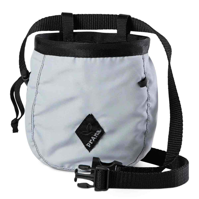 prana solid chalk bag silver