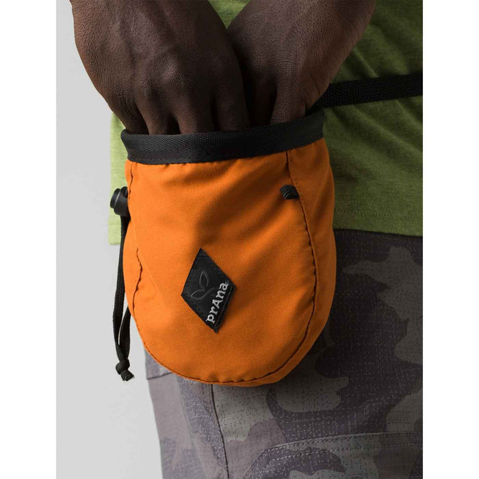 prana chalk bag with belt russet