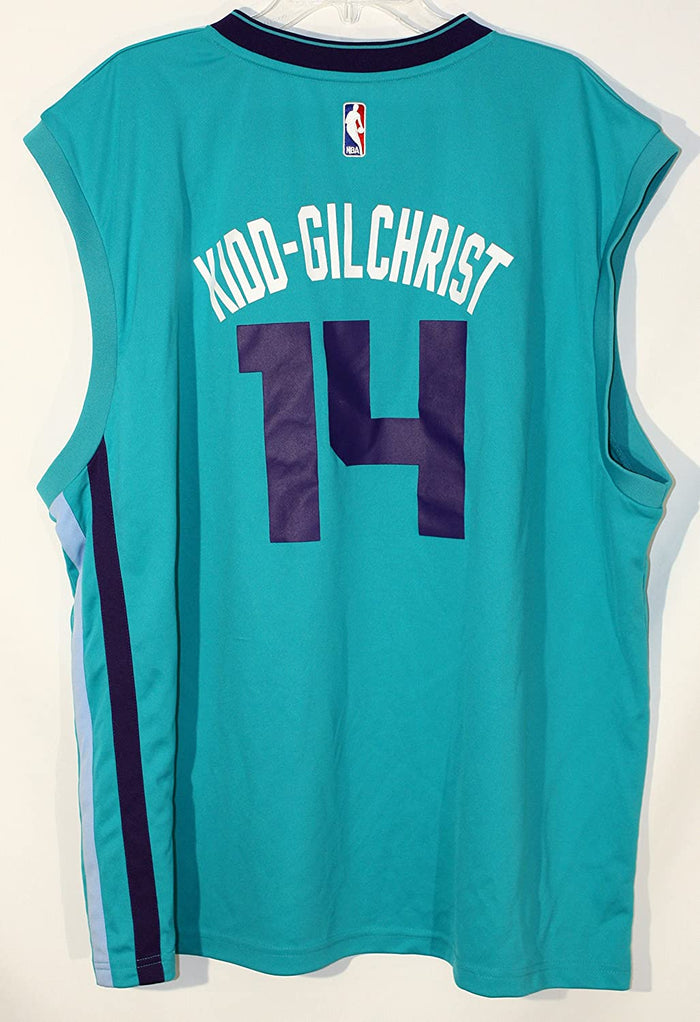 Charlotte Hornets 2016-17 Team Autographed Signed Teal Jersey Walker Kidd-Gilchrist Pinpoint COA