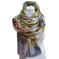 Chestnut Eco Print Silk Scarf Botanical Hand Dyed | Engayla