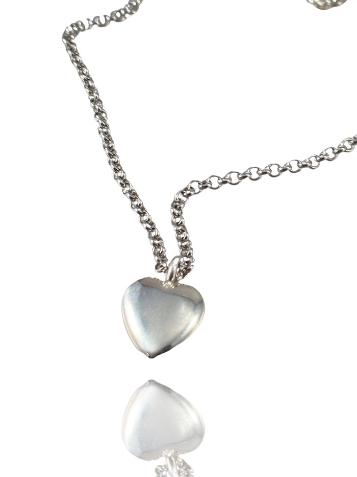 Chunky Medium Sterling Heart Necklace
