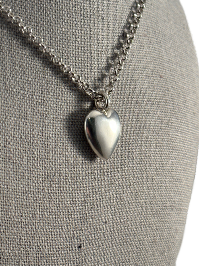 Chunky Medium Sterling Heart Necklace
