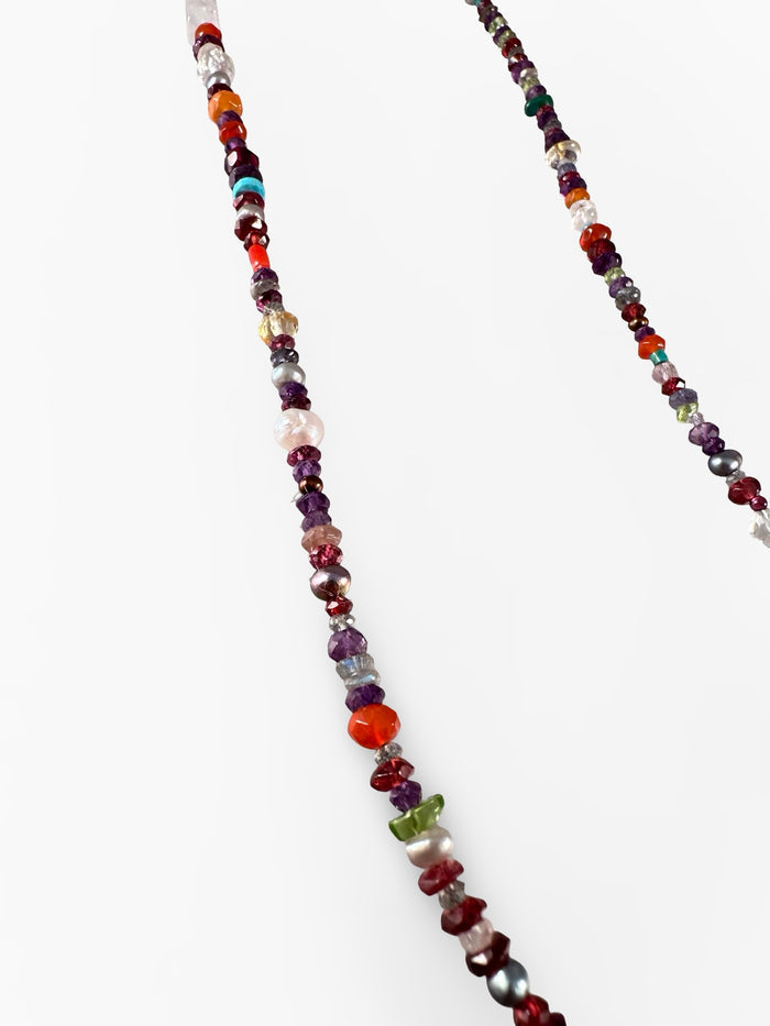 Classic Multi Gemstone Bead Necklace