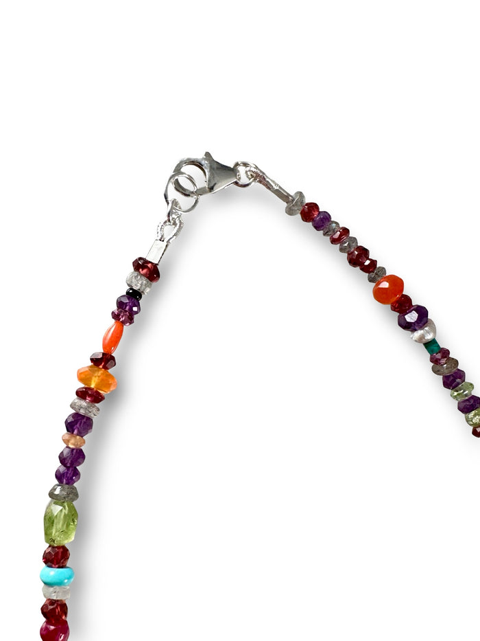 Classic Multi Gemstone Bead Necklace