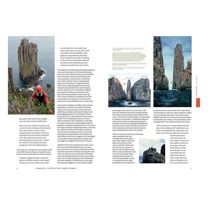 Gerry Narkowicz Climbing Wild - A History of Rock Climbing in Tasmania Books and Media - Climbing Guides  Mountain Equipment