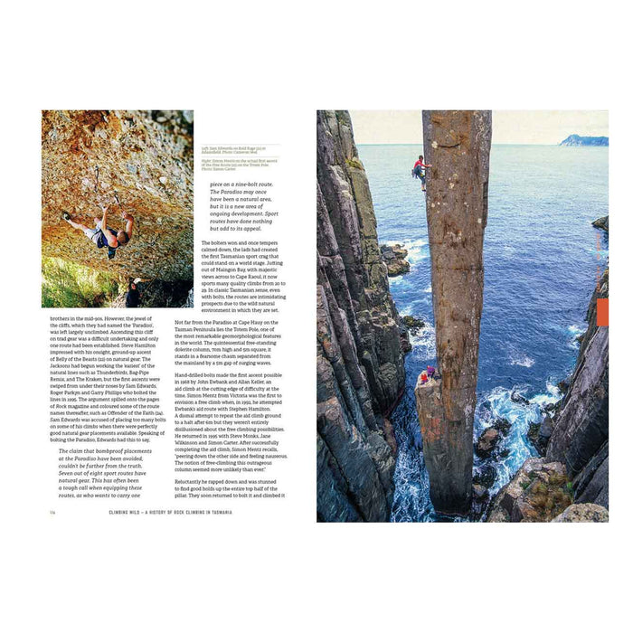 Gerry Narkowicz Climbing Wild - A History of Rock Climbing in Tasmania Books and Media - Climbing Guides  Mountain Equipment