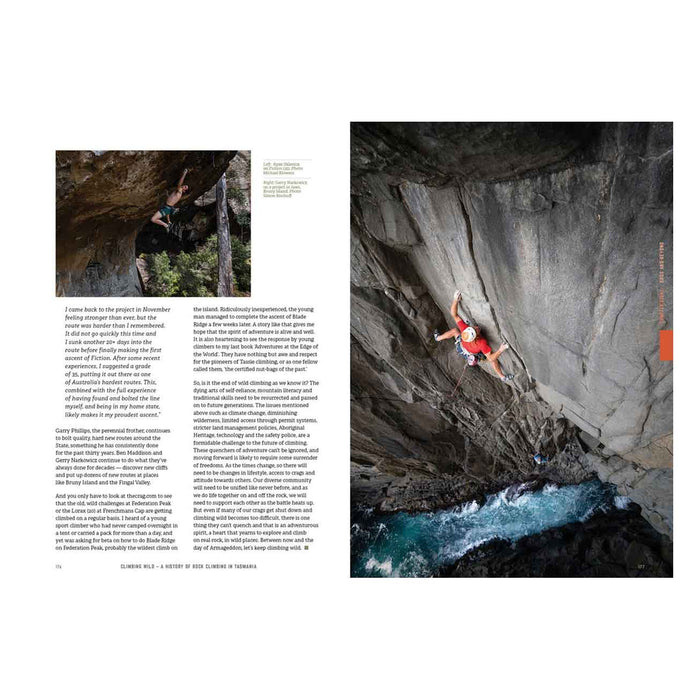 Gerry Narkowicz Climbing Wild - A History of Rock Climbing in Tasmania Books and Media - Climbing Guides  Mountain Equipment