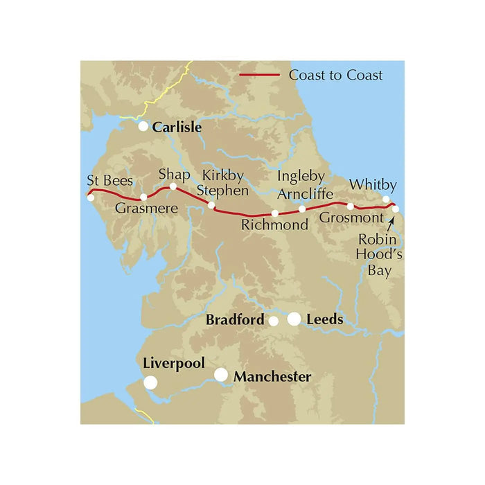 Cicerone Coast to Coast  Walk Topo Route Map Booklet