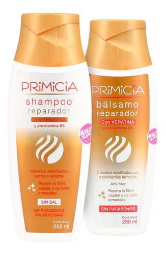 Combo Shampoo Y Acondicionador Reparador Keratina Primicia