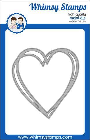 Connected Hearts Frame Die - Whimsy Stamps