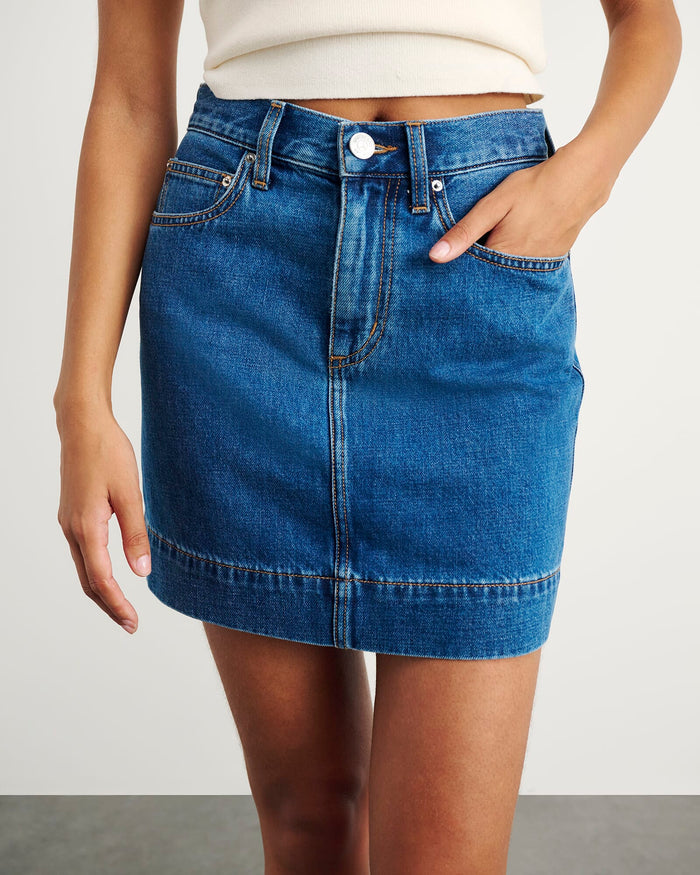 JAG cora denim mini skirt bluewash
