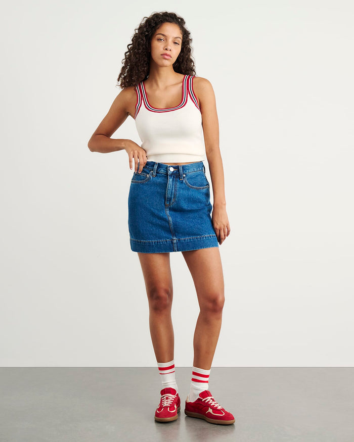 JAG cora denim mini skirt bluewash
