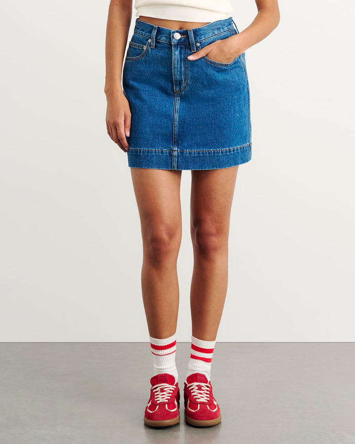 JAG cora denim mini skirt bluewash