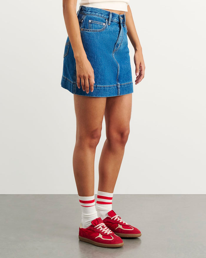 JAG cora denim mini skirt bluewash