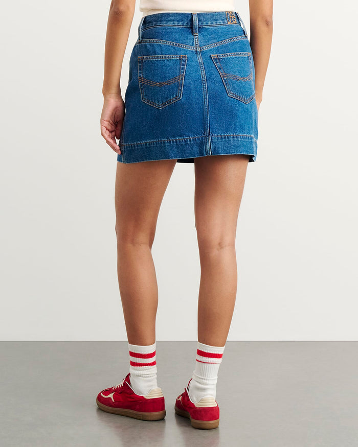 JAG cora denim mini skirt bluewash