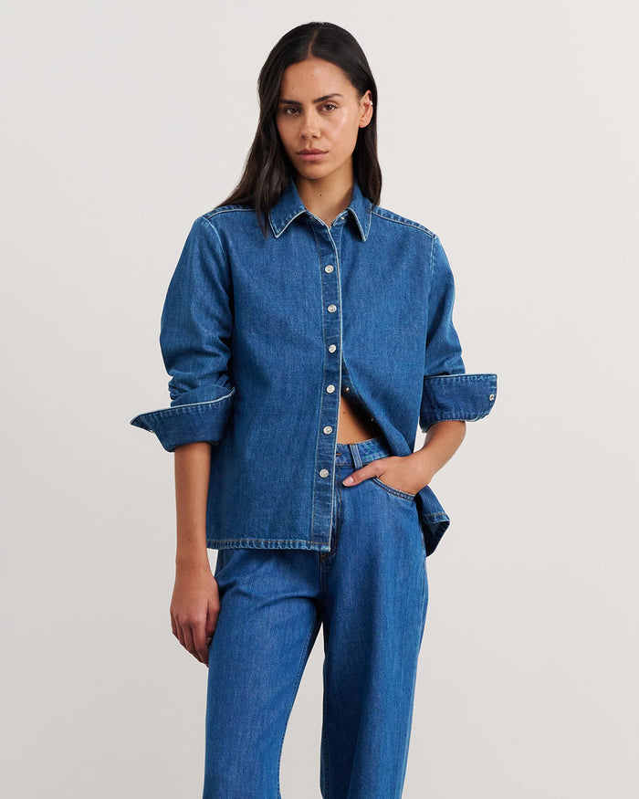 JAG cora denim shirt bluewash