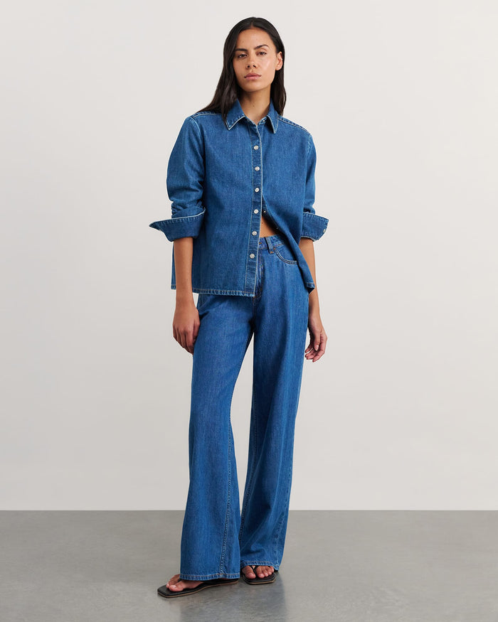 JAG cora denim shirt bluewash