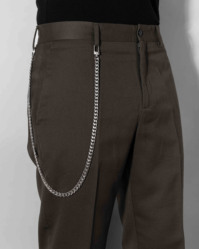 DARKAI Cuban Cutting Edge Wallet Chain on Model