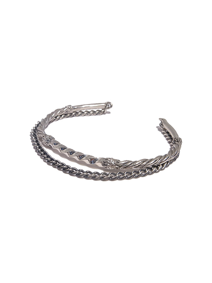 cuff with chain bracelets-TWISTED
