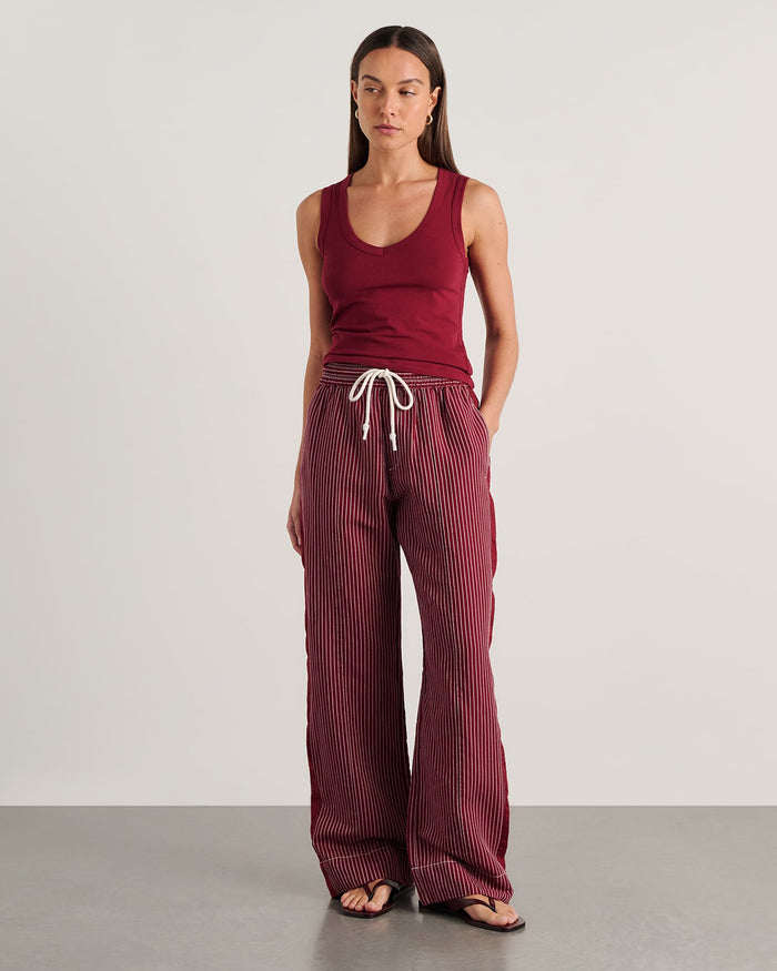 JAG dakota v neck tank burgundy