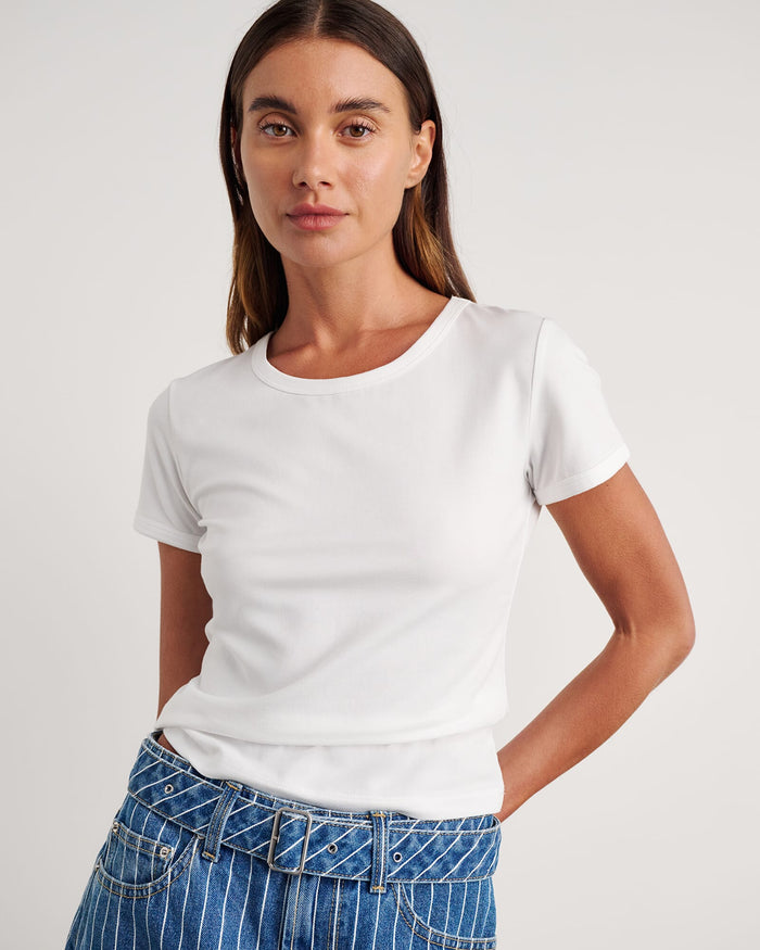 JAG dakotah baby tee white