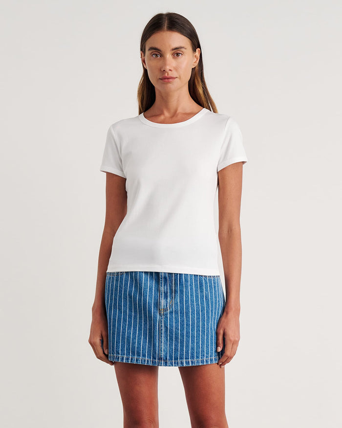 JAG dakotah baby tee white