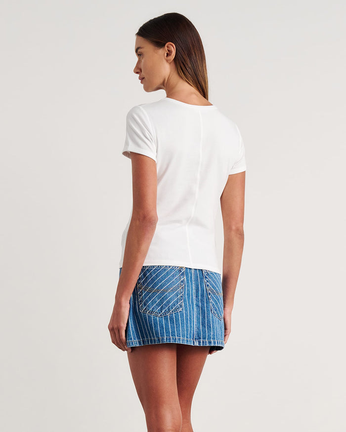 JAG dakotah baby tee white