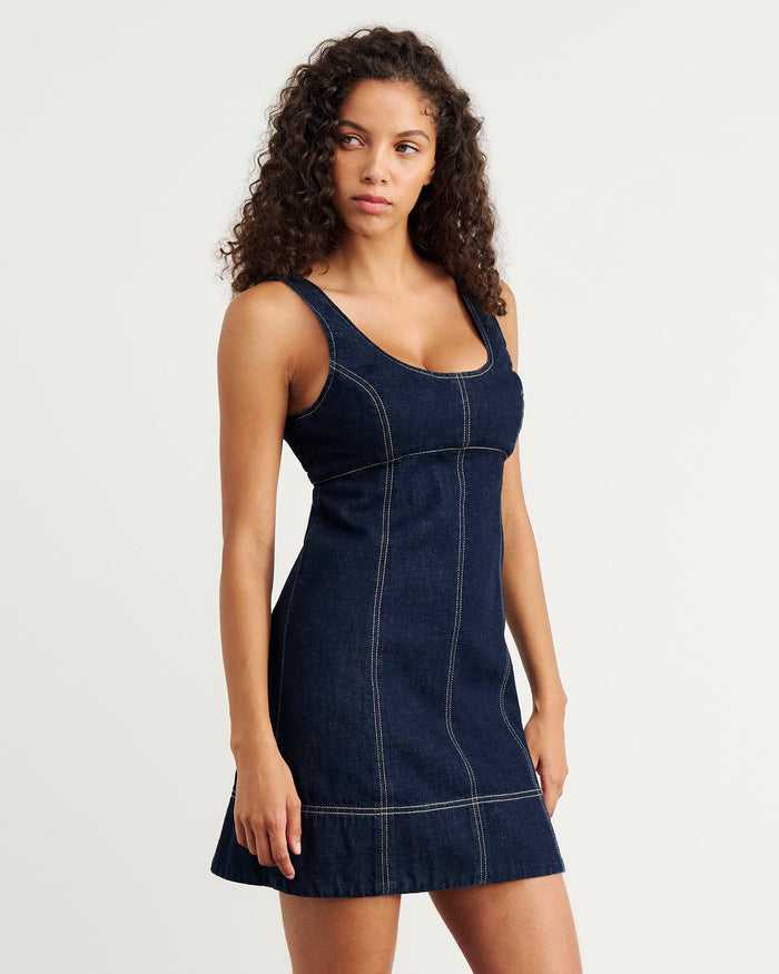 JAG daphne denim mini dress rawwash