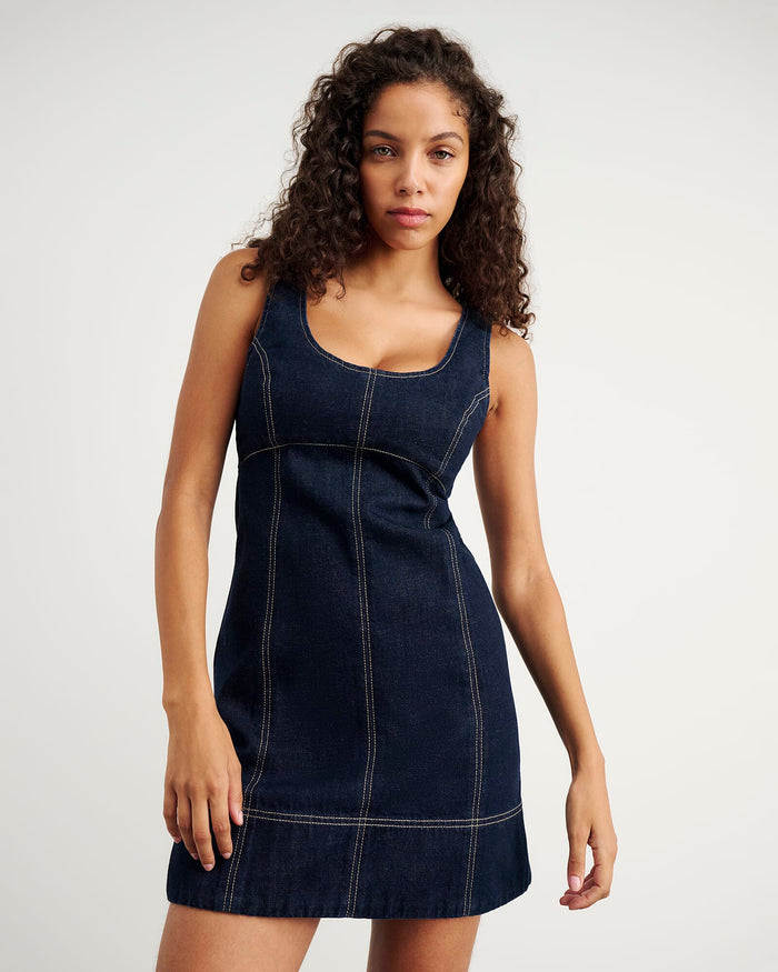 JAG daphne denim mini dress rawwash