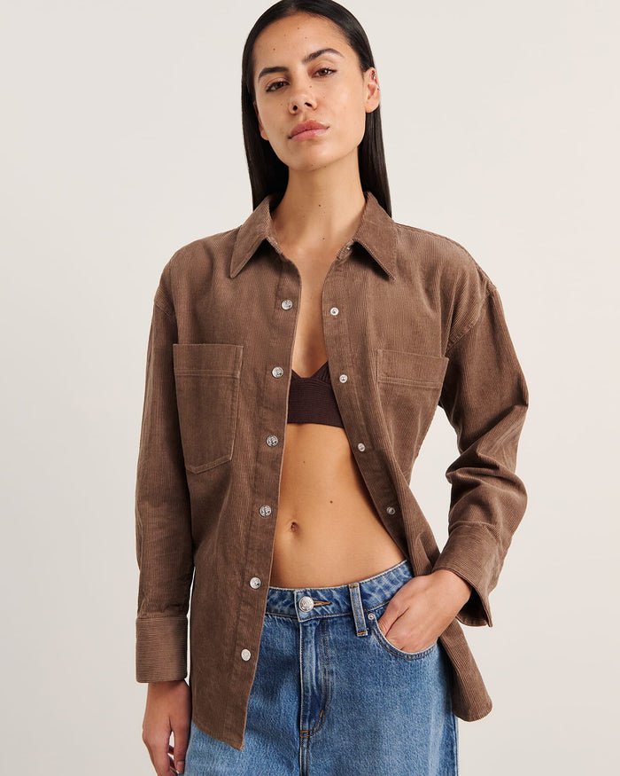 JAG demi cord shirt latte