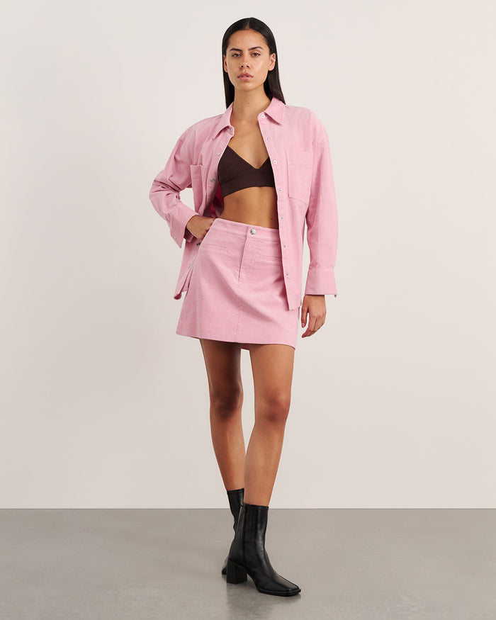 JAG demi cord skirt pinkfrost