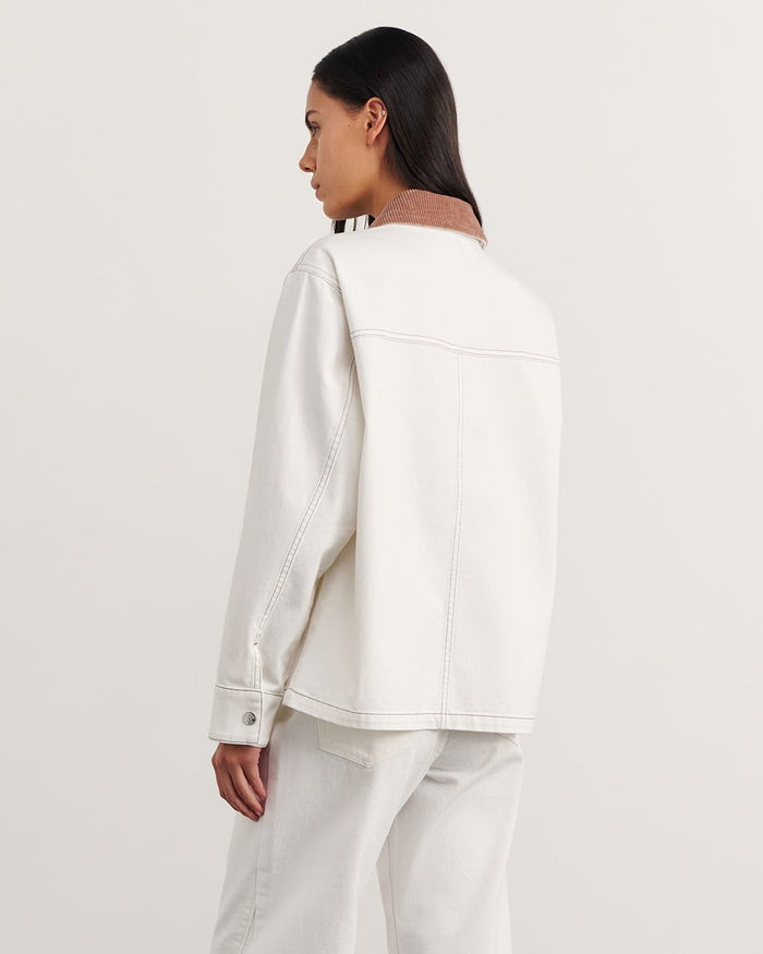 JAG denim barn jacket white